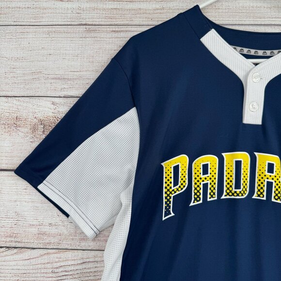 Majestic CoolBase San Diego Padres Short Sleeve Jersey Men's Large Blue/White - Picture 3 of 10
